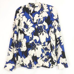 The Limited Blue Floral Blouse